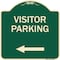 Signmission Reserved Parking Visitor Parking Arrow Pointing Left Heavy-Gauge Alum Sign, 18" x 18", G-1818-23024 A-DES-G-1818-23024 - alternate 1